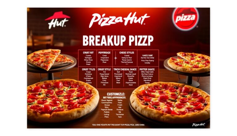 pizza hut breakup pizza menu